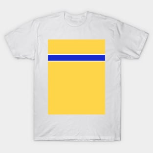 Leeds Yellow, Blue and White Hoop Away 1999 T-Shirt